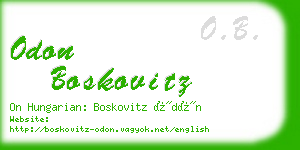 odon boskovitz business card